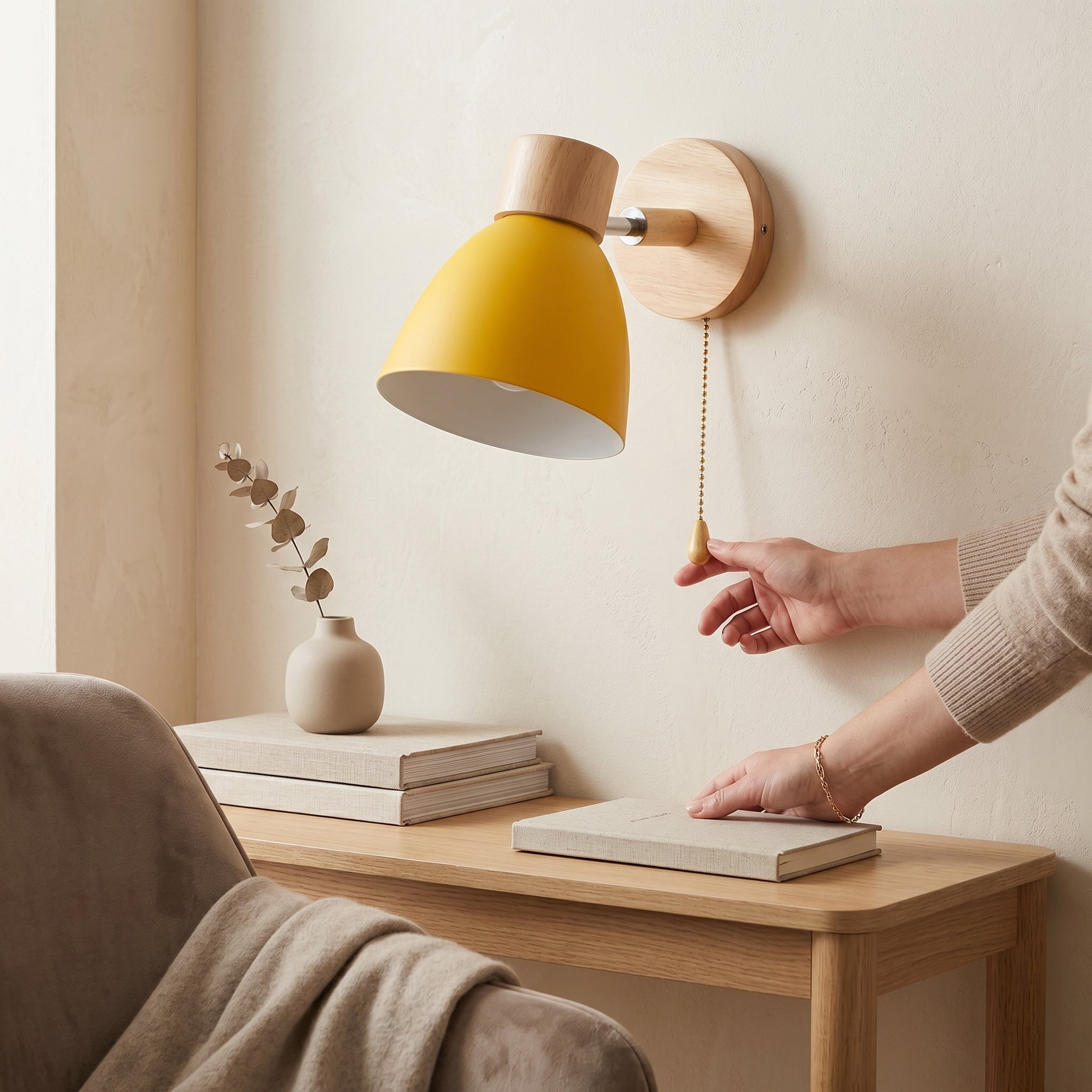 Wren Nordic Wood Wall Sconce