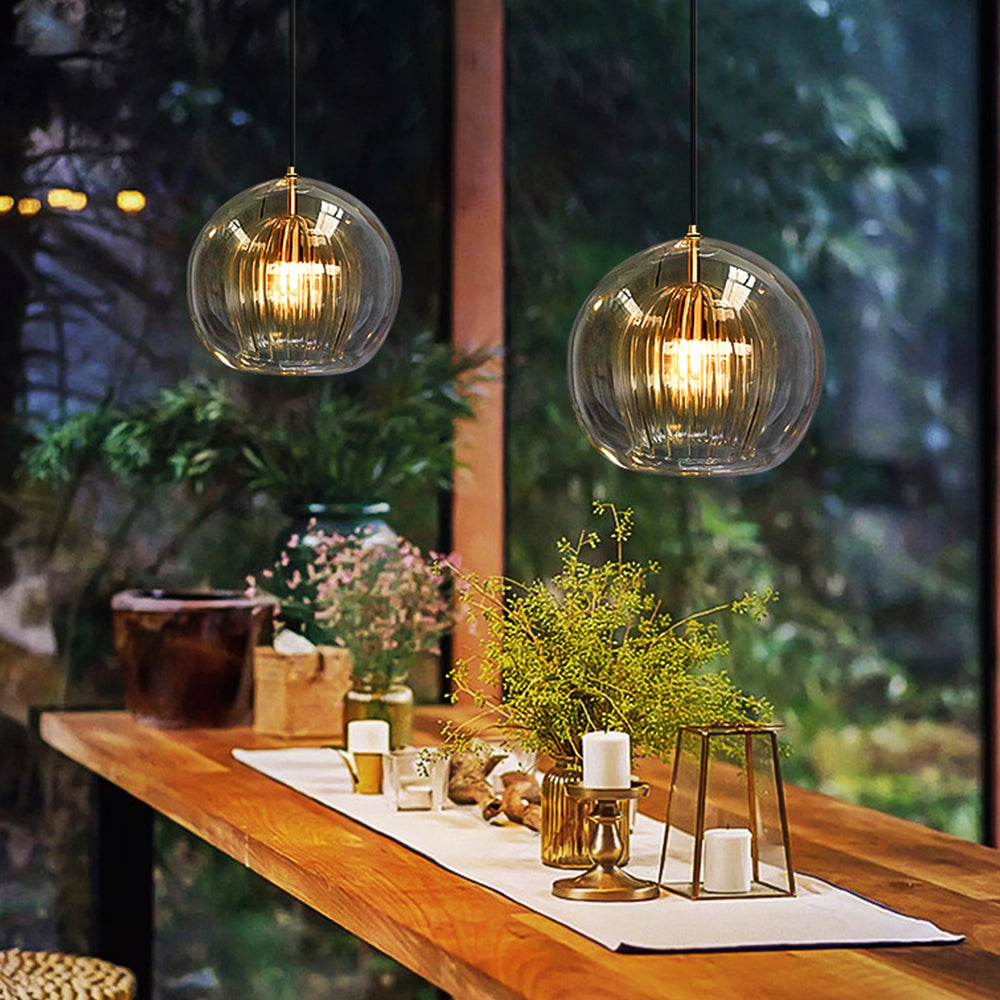 Aurora Glass Globe Pendant Light