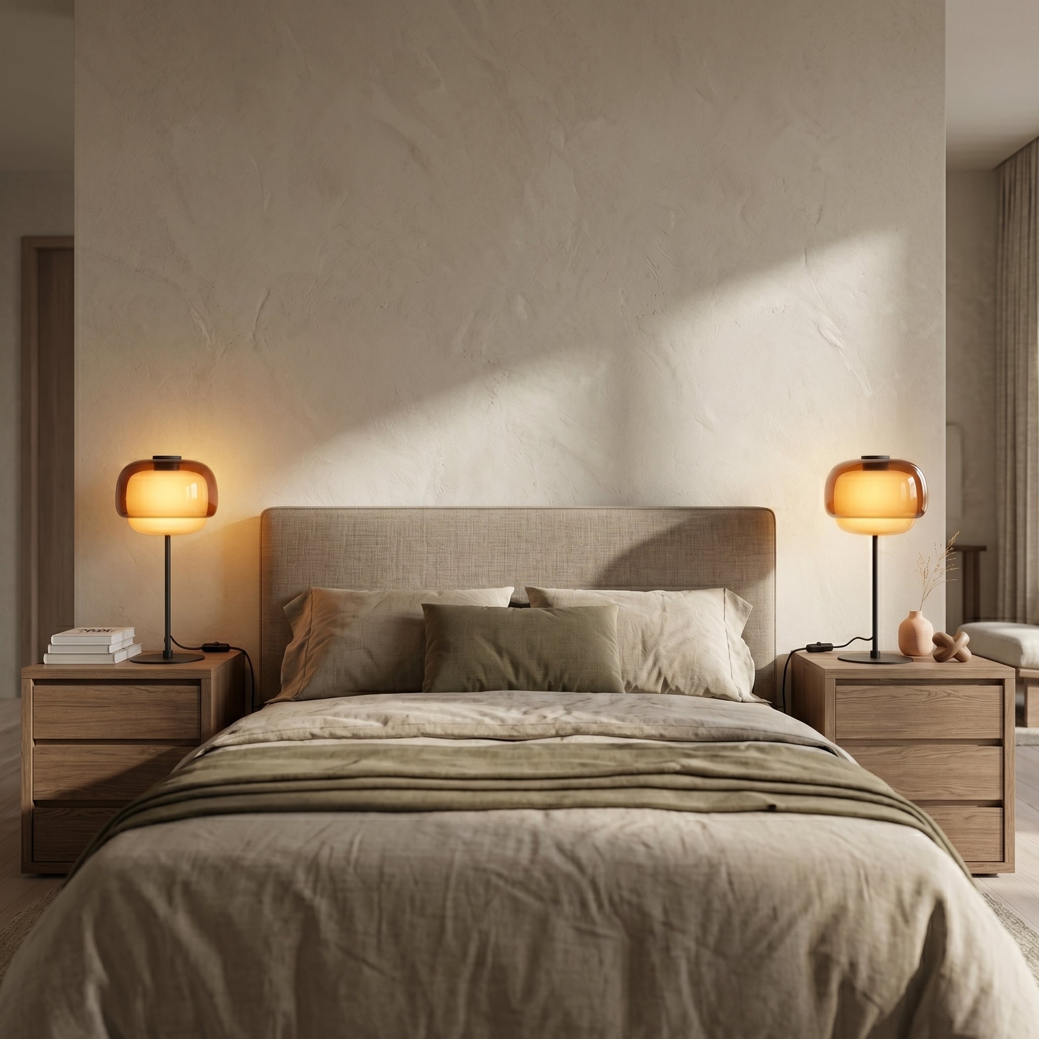 Halo Double Dome Glass Table Lamp