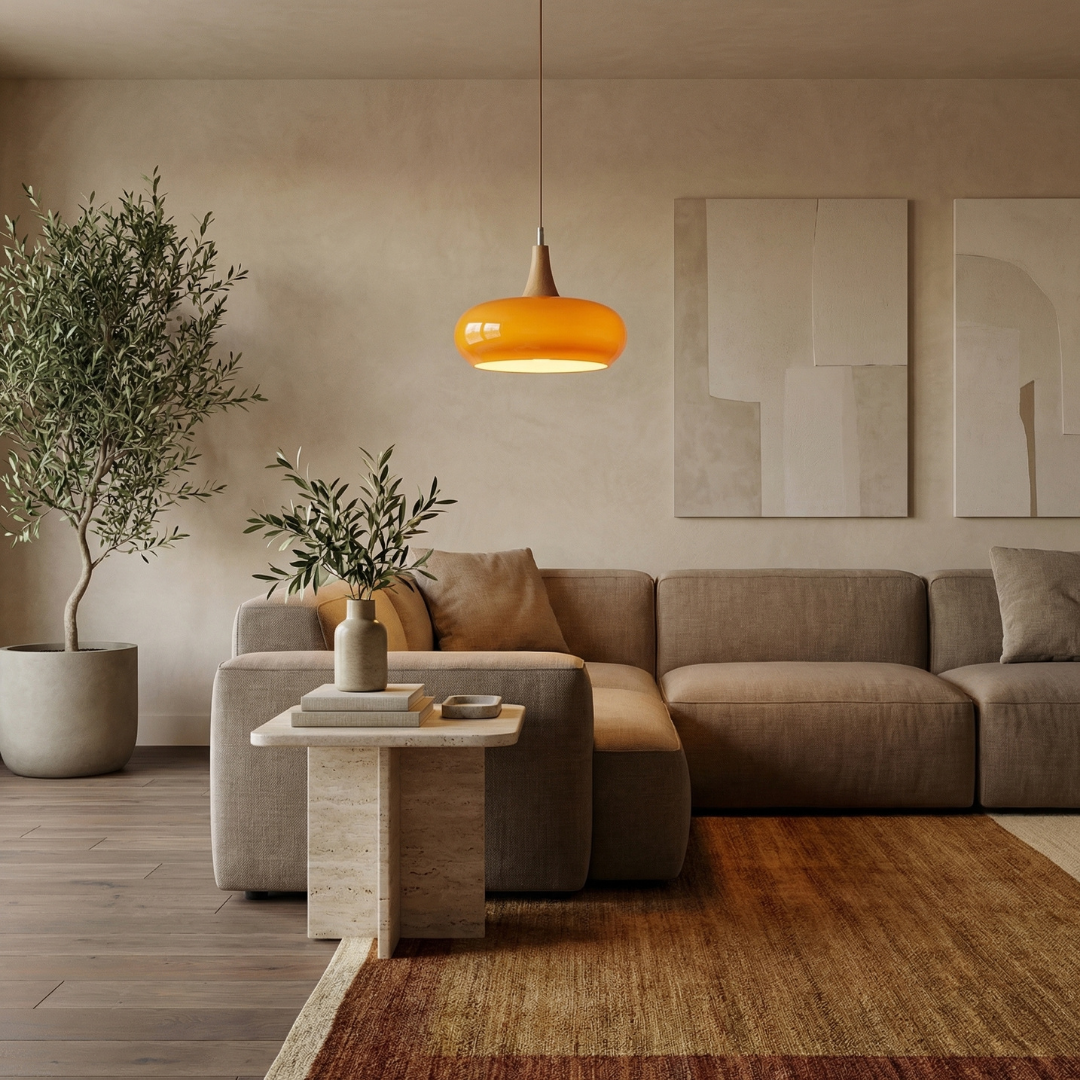 Aurora Japandi Wood Pendant Light