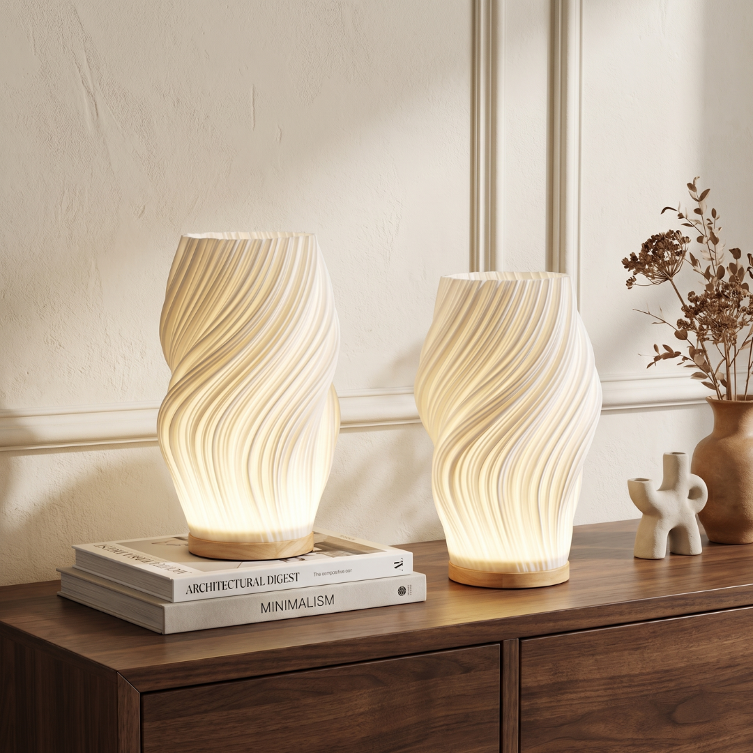 Halo Wavecrest Sculptural Table Lamp