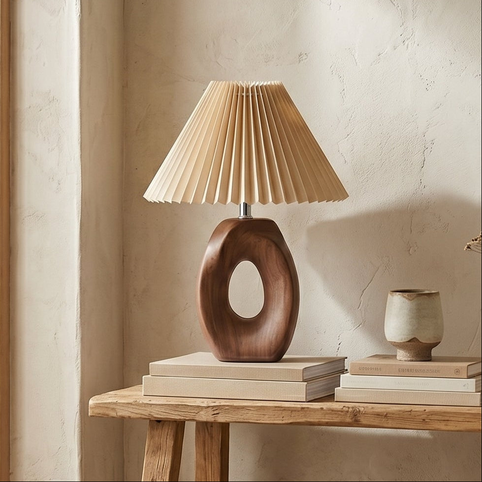 Halo Solace Sculpted Wood Table Lamp