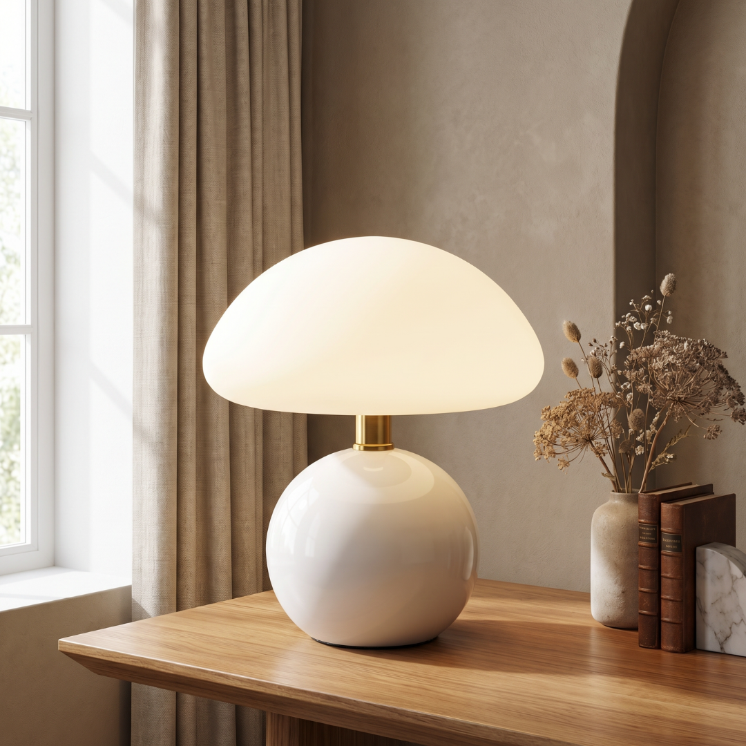 Halo Mushroom Ceramic Table Lamp