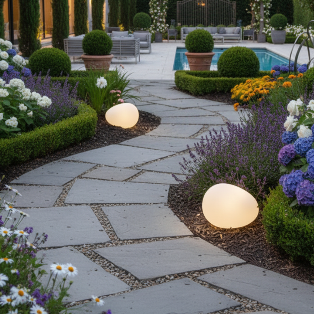Atlas Pebble Solar Landscape Light