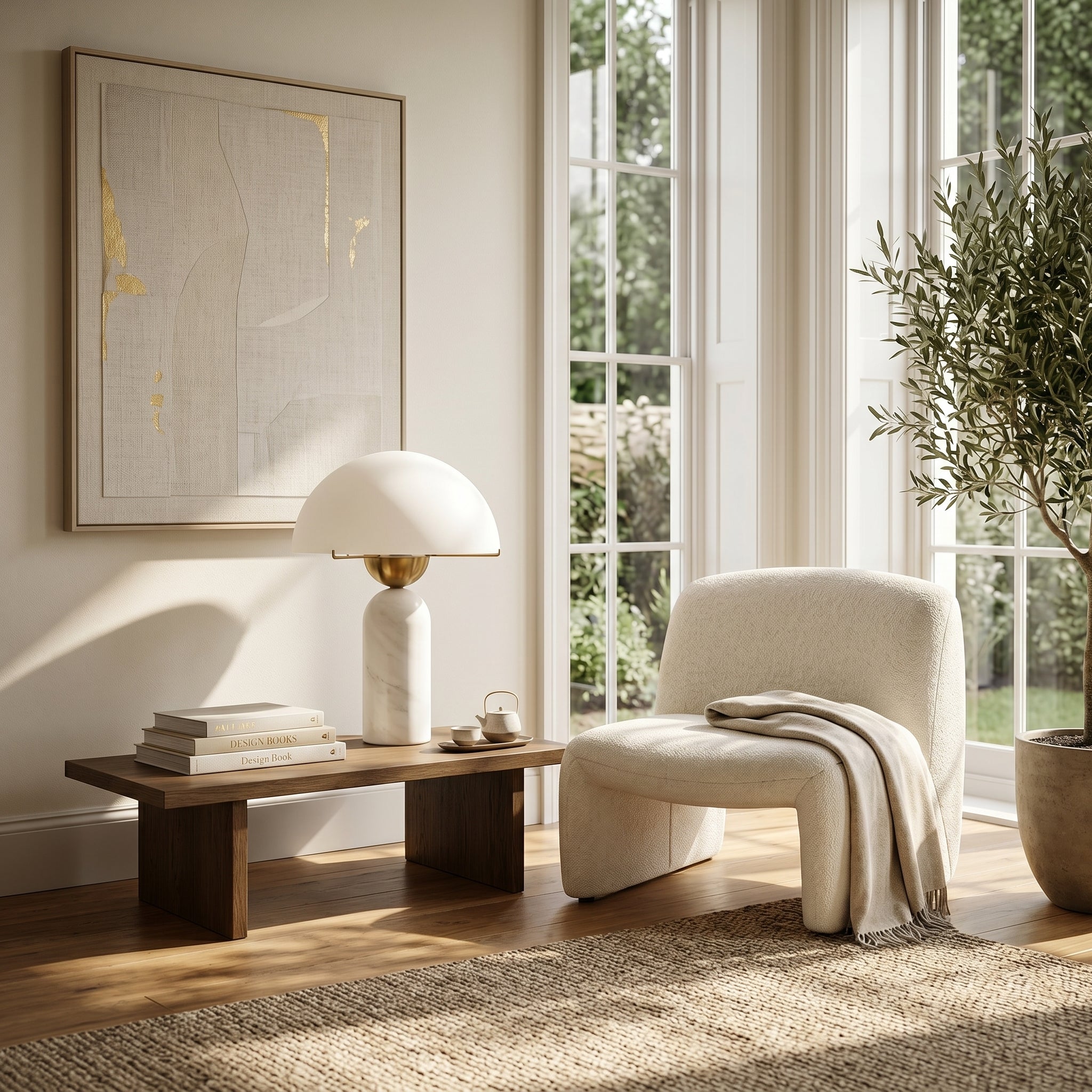 Halo Stone Globe Table Lamp