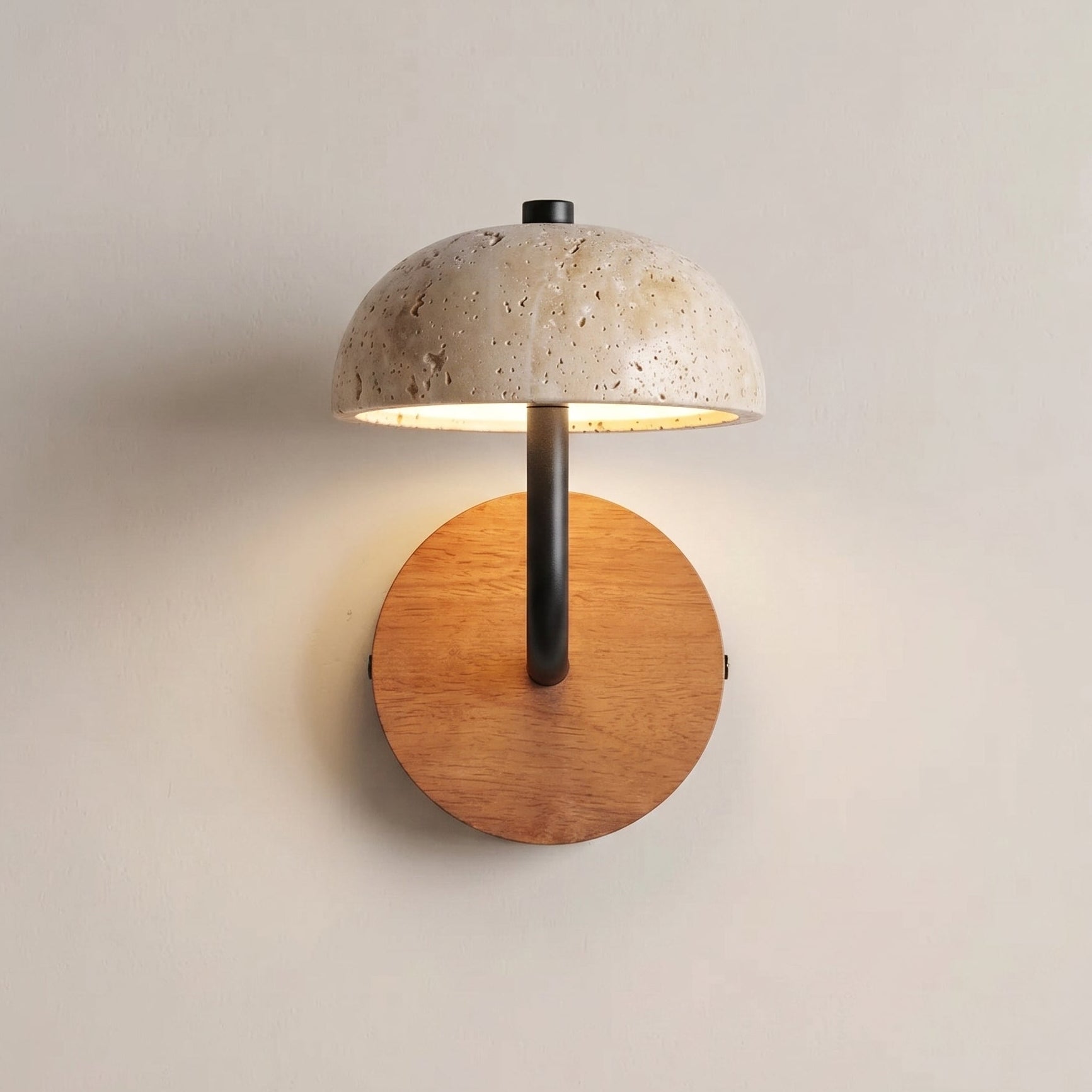 Wren Carved Stone Wall Light