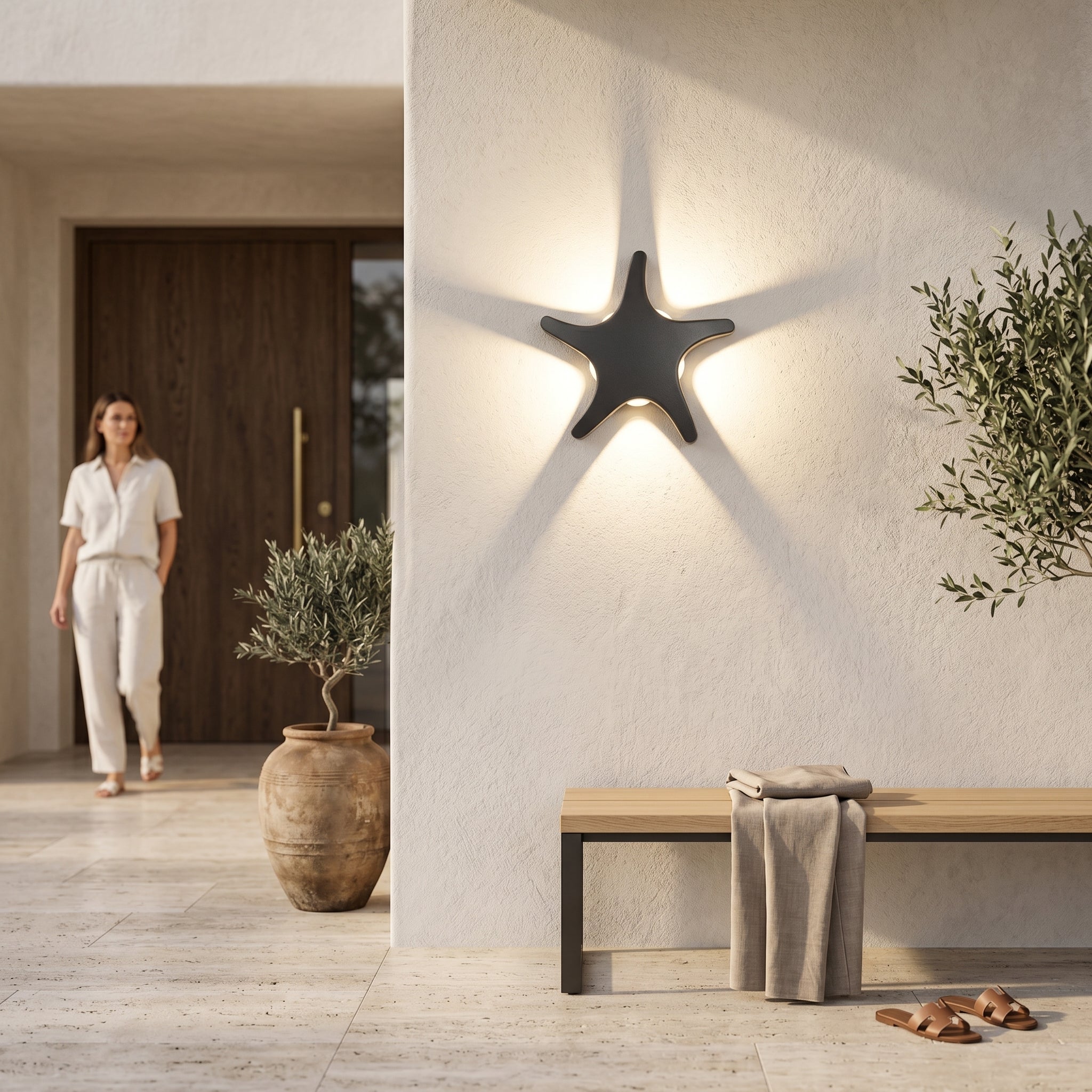 Atlas Silhouette Outdoor Wall Sconce