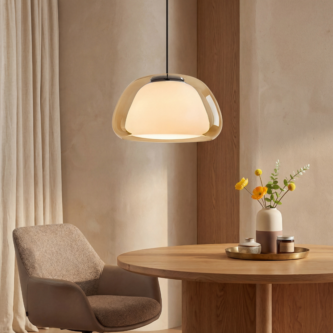 Aurora Milk Glass Jelly Pendant Light