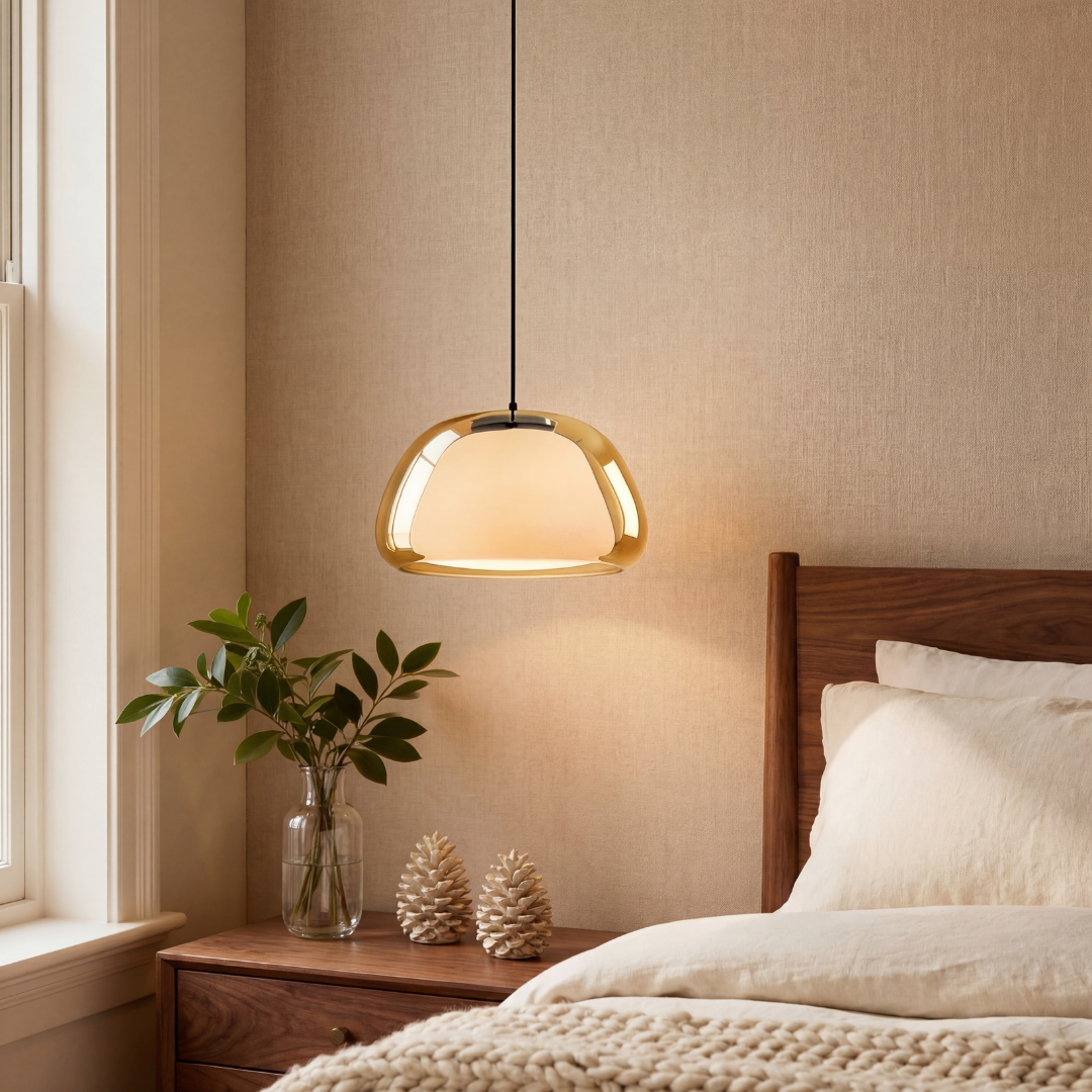 Aurora Milk Glass Jelly Pendant Light