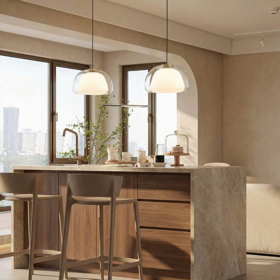 Aurora Milk Glass Jelly Pendant Light