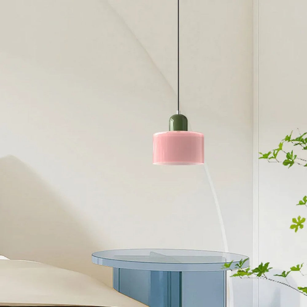 Aurora Bauhaus Round Glass Pendant Light