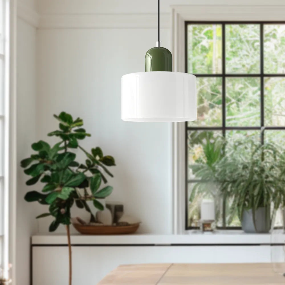 Aurora Bauhaus Round Glass Pendant Light