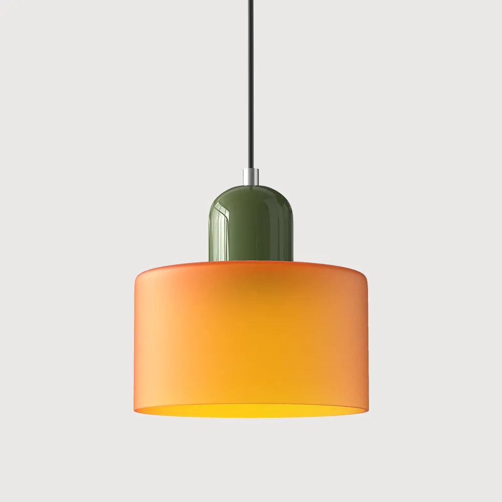 Aurora Bauhaus Round Glass Pendant Light