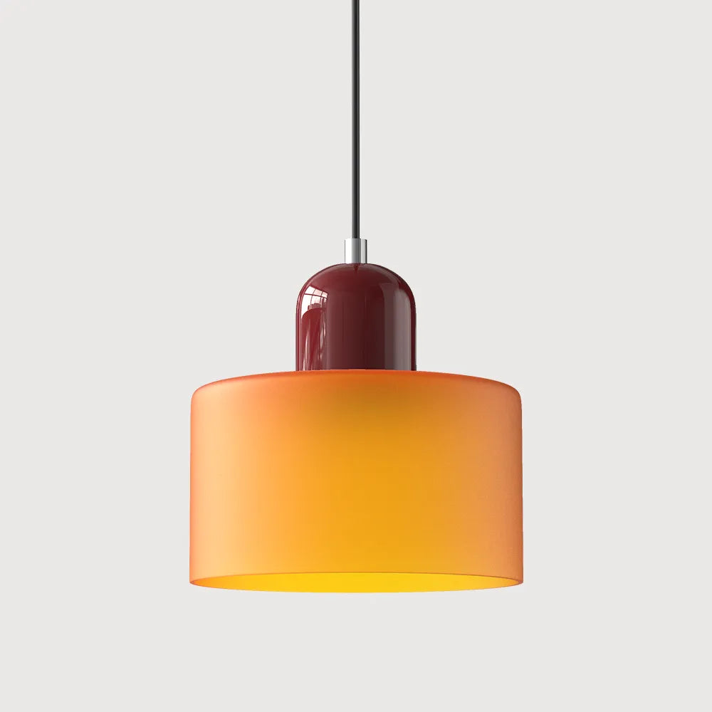 Aurora Bauhaus Round Glass Pendant Light