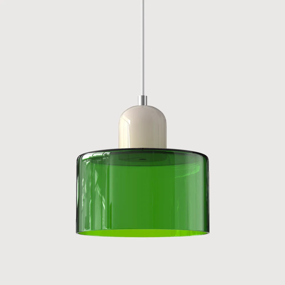 Aurora Bauhaus Round Glass Pendant Light