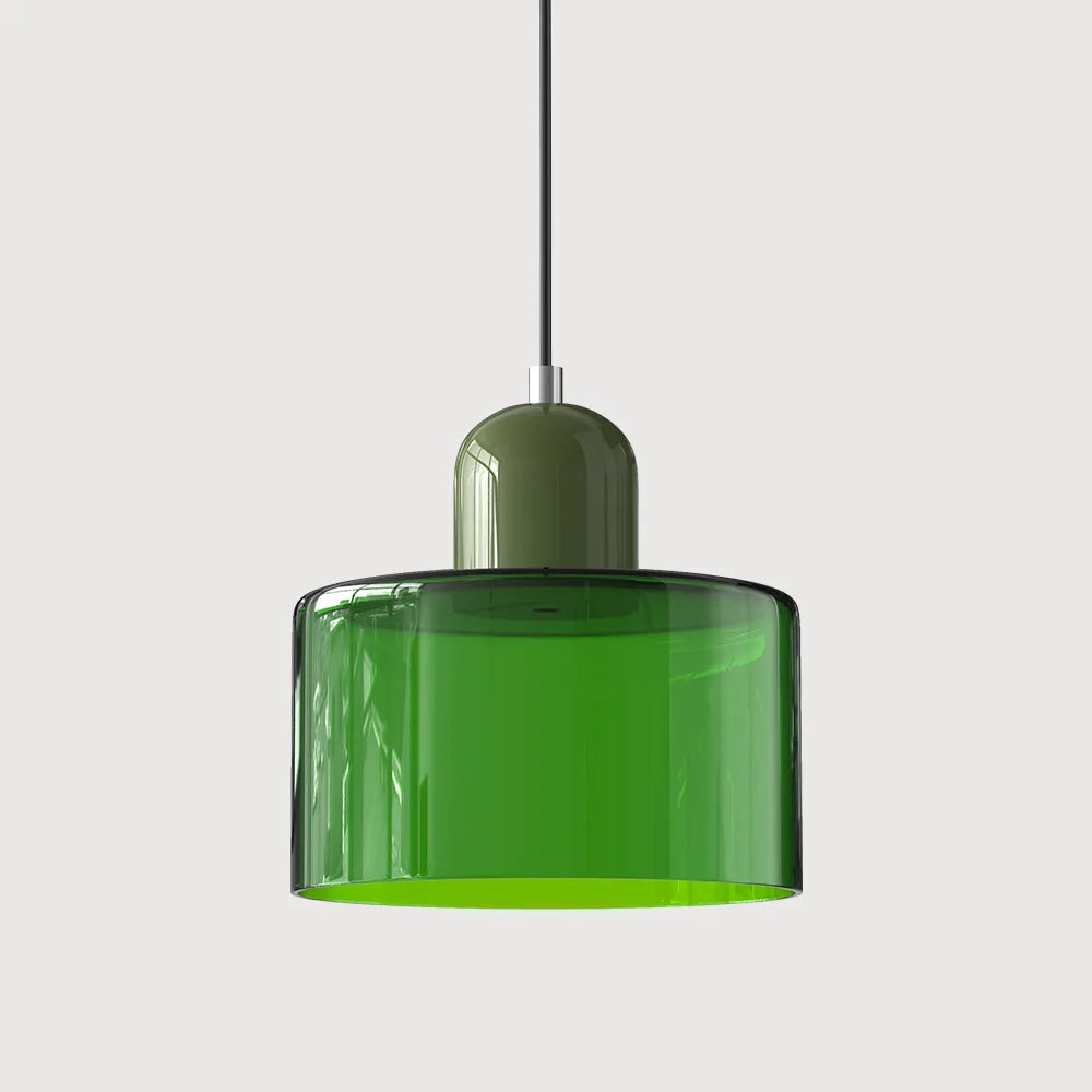 Aurora Bauhaus Round Glass Pendant Light