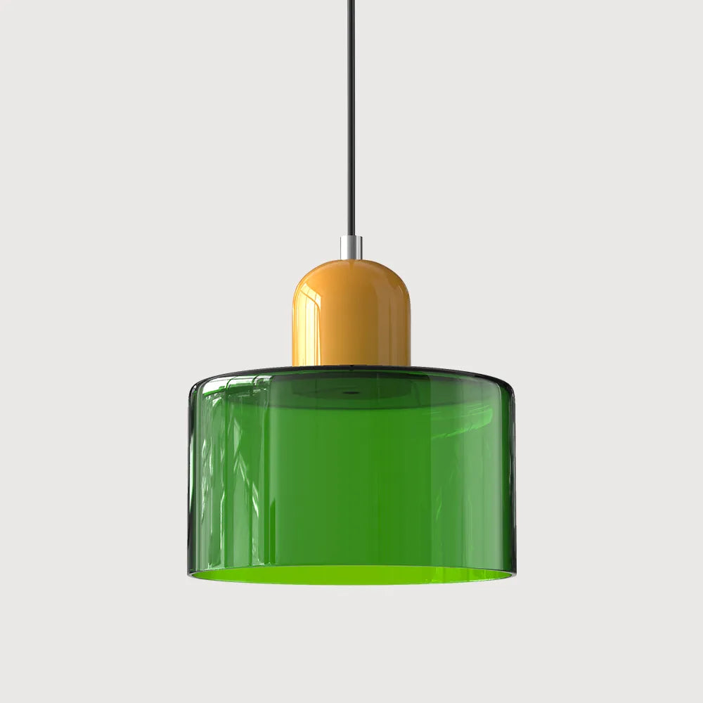 Aurora Bauhaus Round Glass Pendant Light