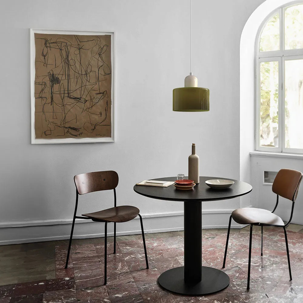 Aurora Bauhaus Round Glass Pendant Light
