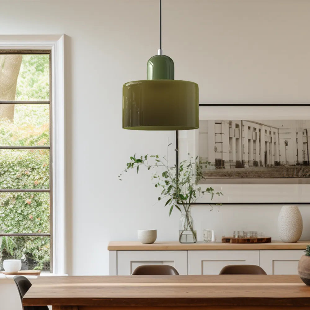 Aurora Bauhaus Round Glass Pendant Light