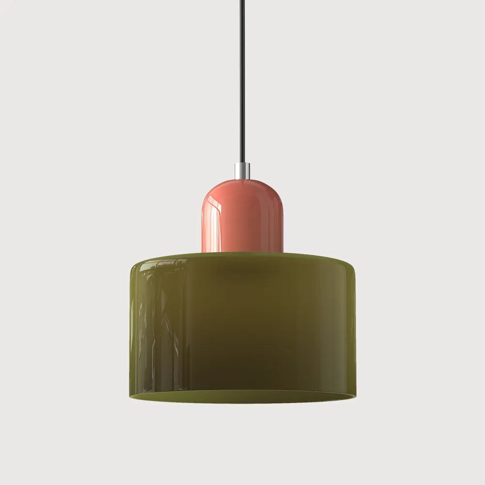 Aurora Bauhaus Round Glass Pendant Light