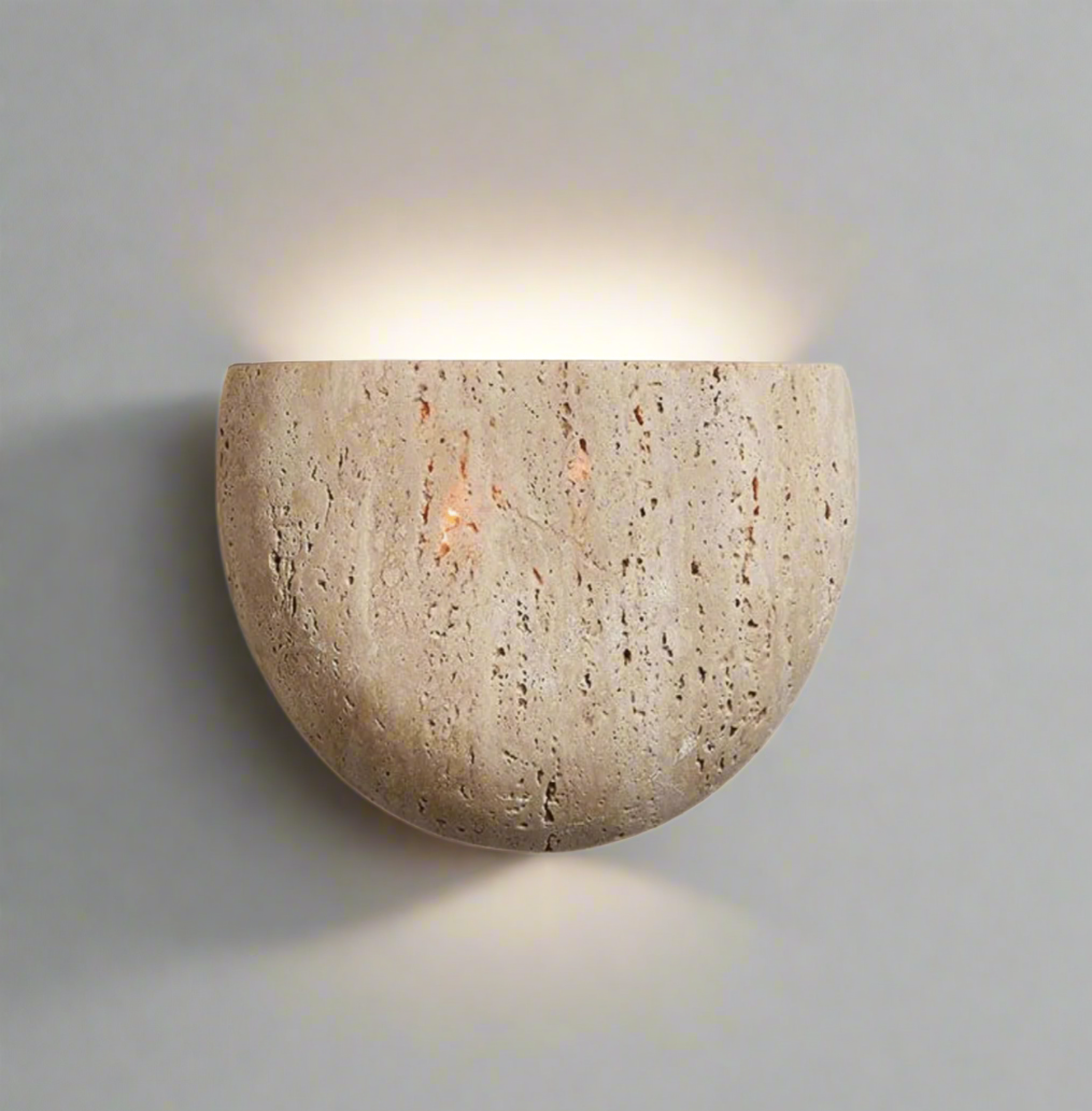 Wren Half Bowl Plaster Wall Sconce