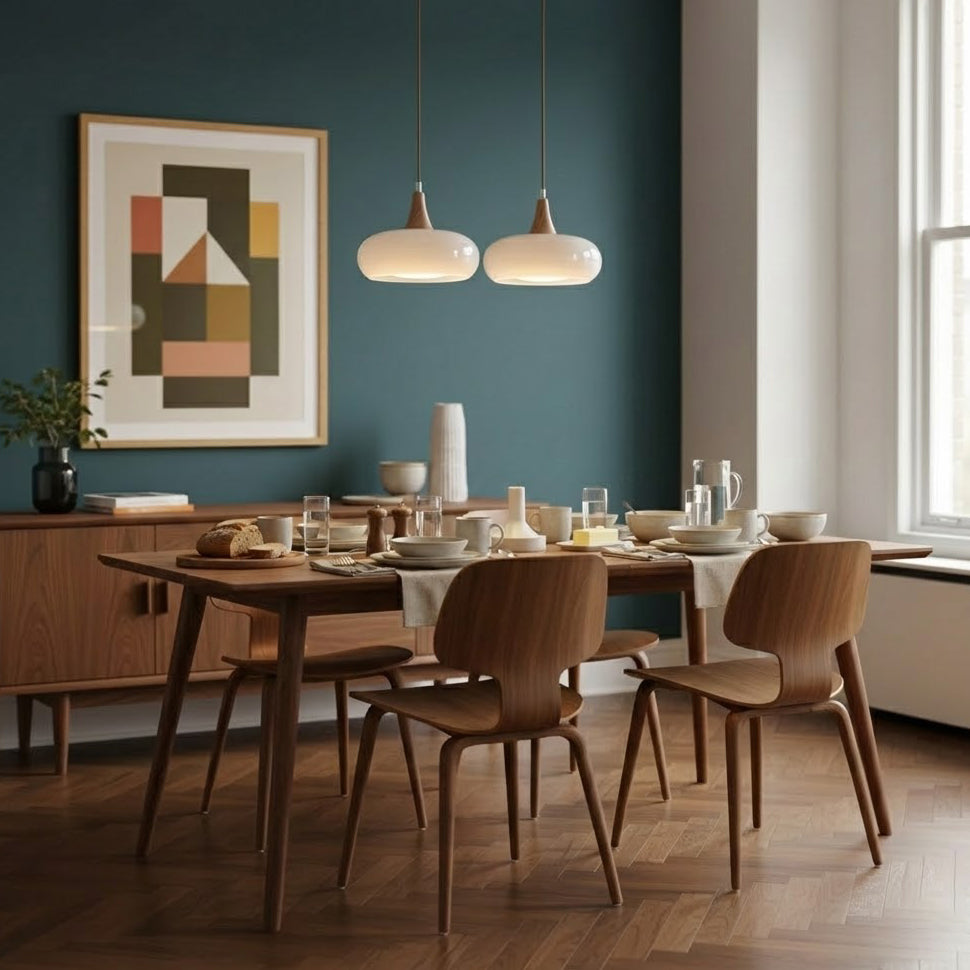 Aurora Japandi Wood Pendant Light