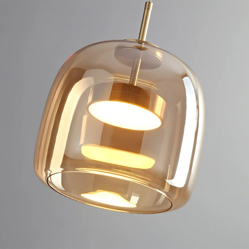 Aurora Smoked Glass Kitchen Pendant Light