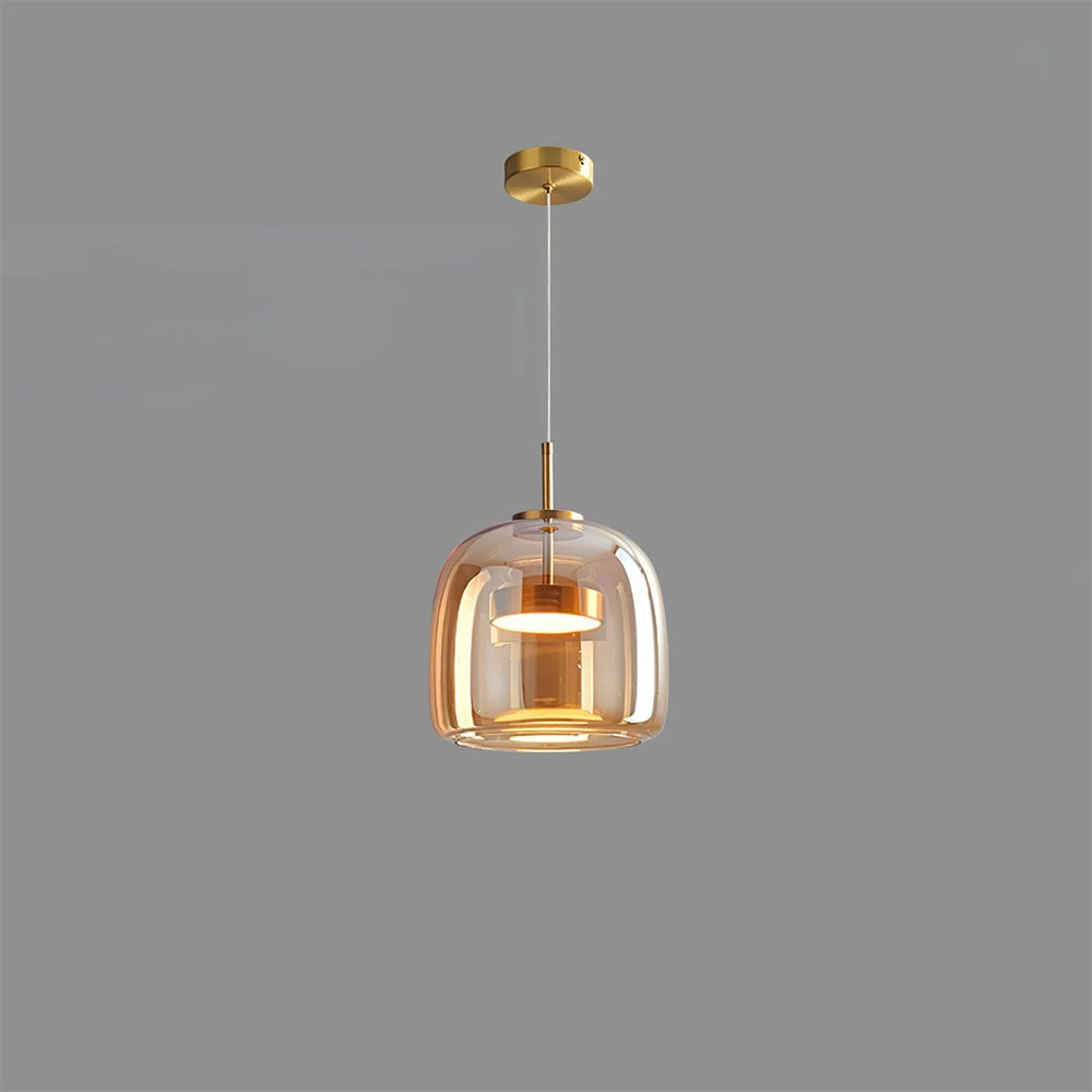 Aurora Smoked Glass Kitchen Pendant Light