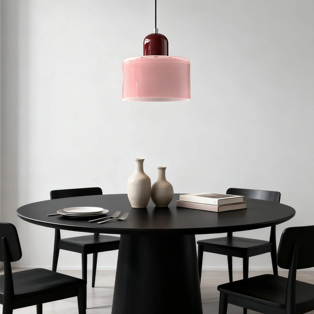 Aurora Bauhaus Round Glass Pendant Light