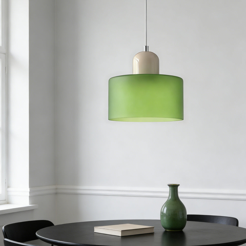 Aurora Bauhaus Round Glass Pendant Light