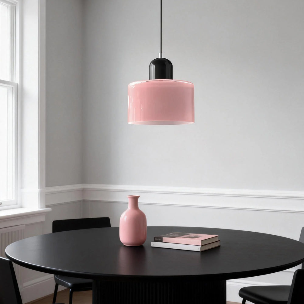 Aurora Bauhaus Round Glass Pendant Light
