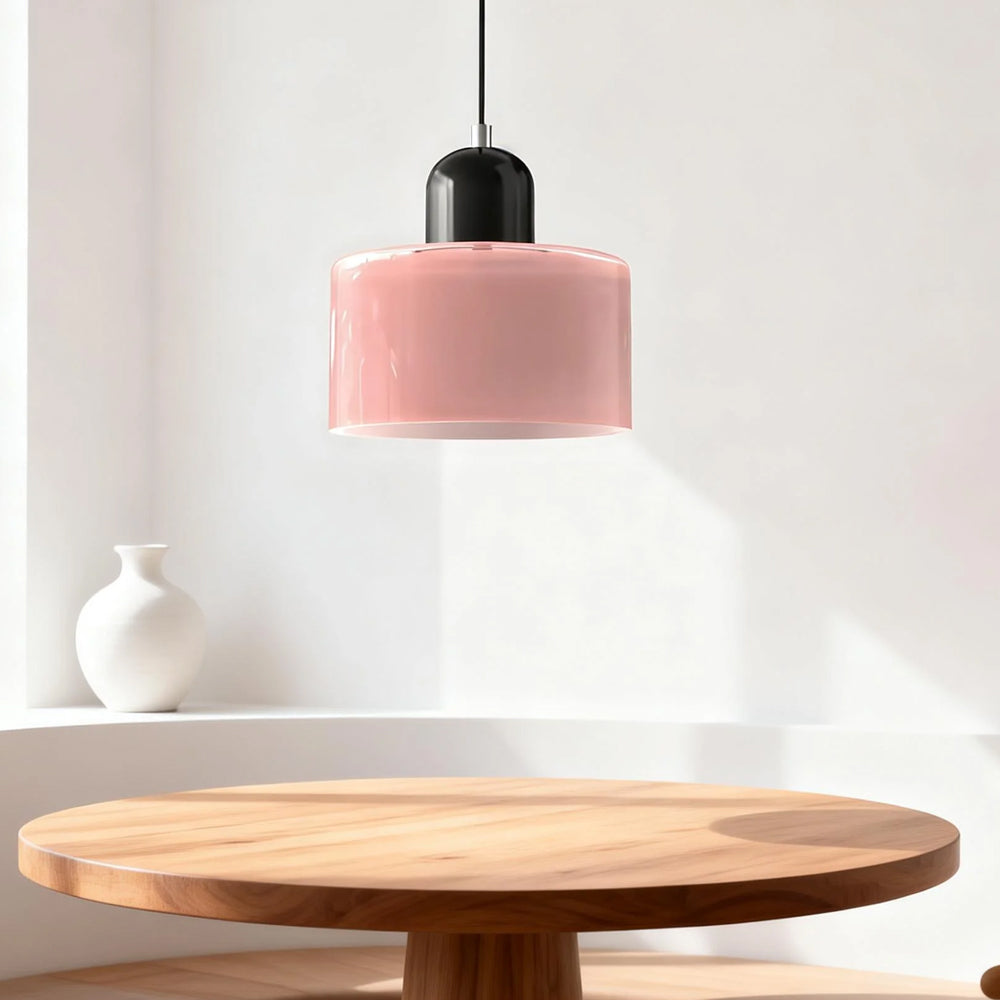 Aurora Bauhaus Round Glass Pendant Light