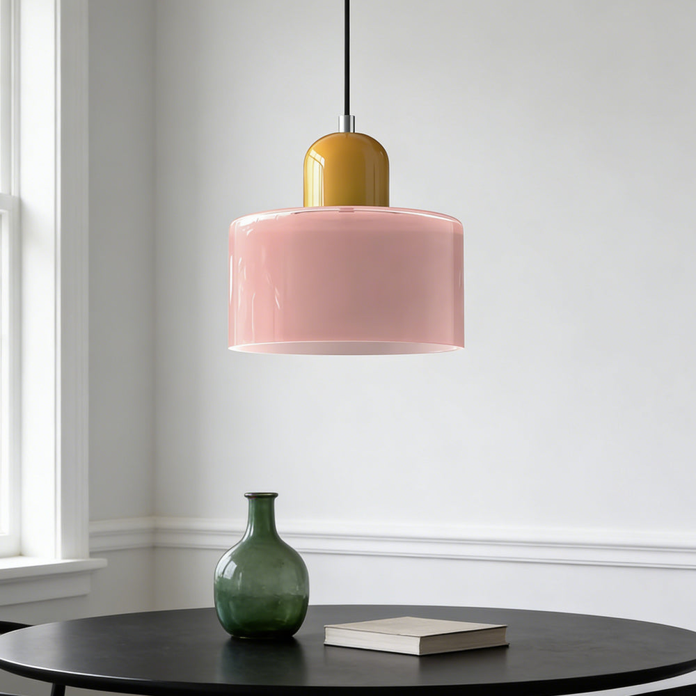 Aurora Bauhaus Round Glass Pendant Light