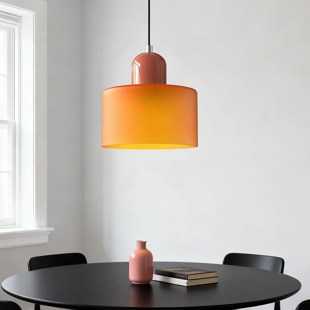 Aurora Bauhaus Round Glass Pendant Light