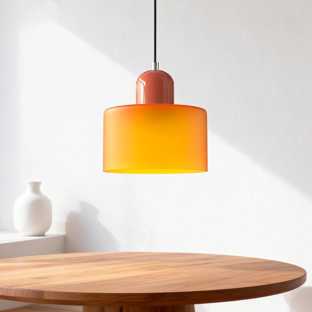Aurora Bauhaus Round Glass Pendant Light