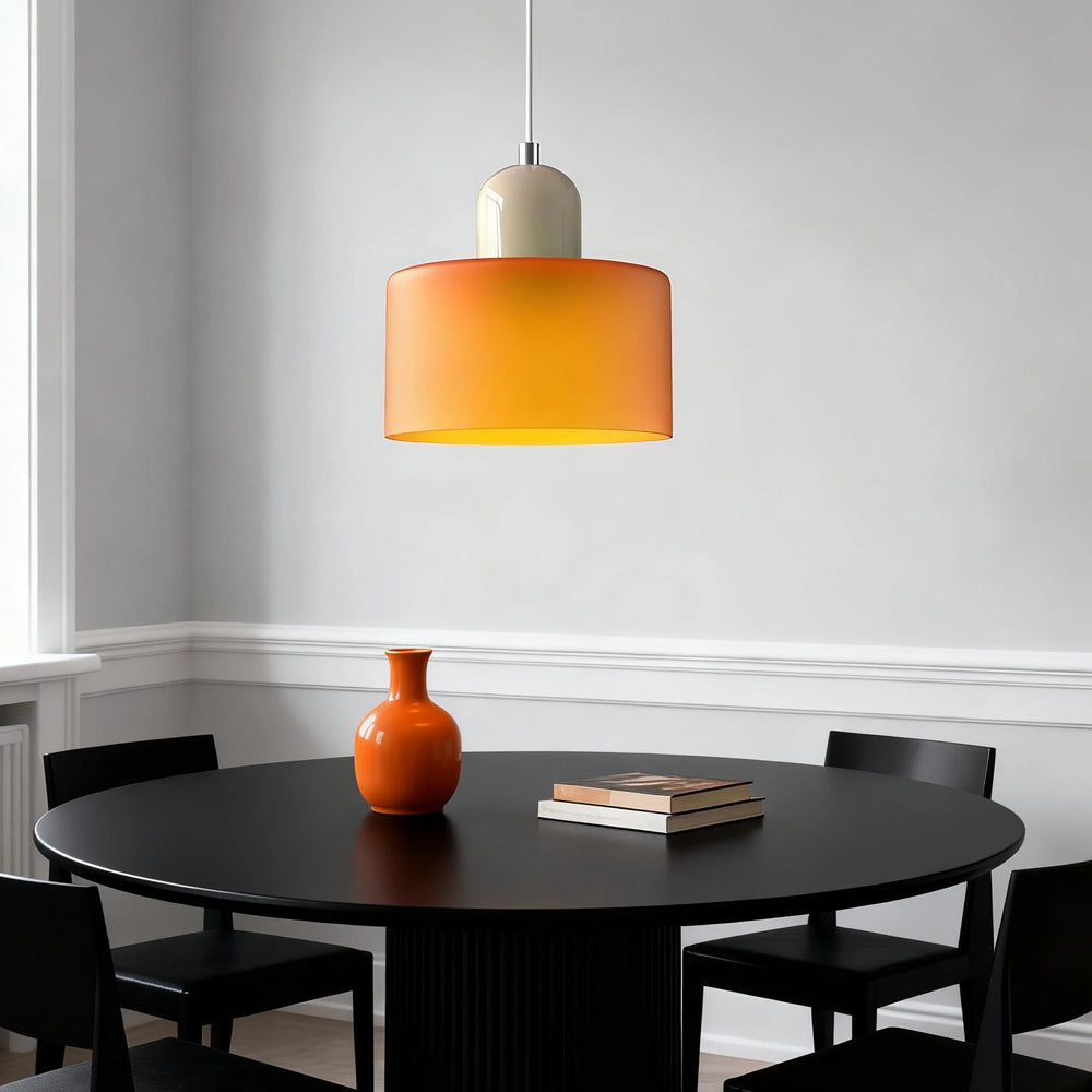 Aurora Bauhaus Round Glass Pendant Light