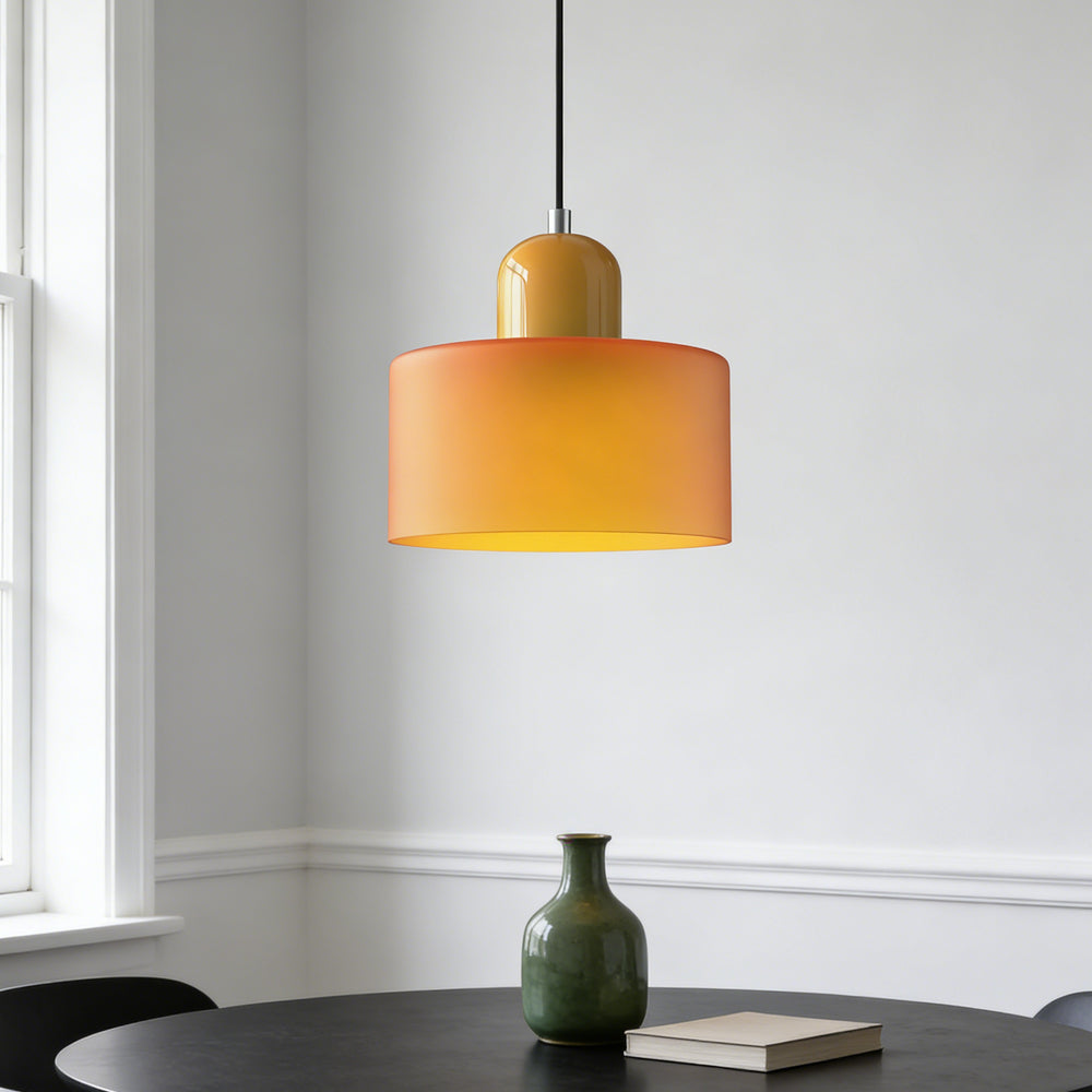 Aurora Bauhaus Round Glass Pendant Light