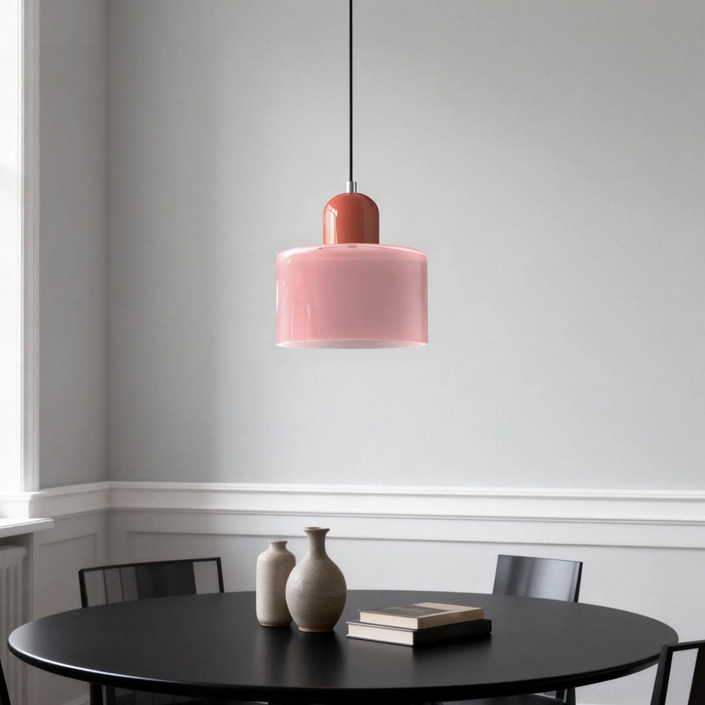 Aurora Bauhaus Round Glass Pendant Light