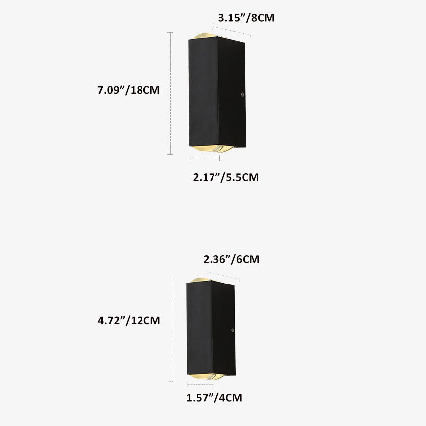 Atlas Rectangle Outdoor Wall Light