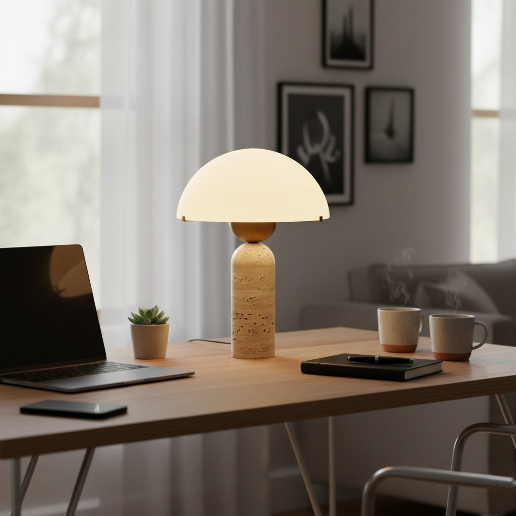 Halo Stone Globe Table Lamp