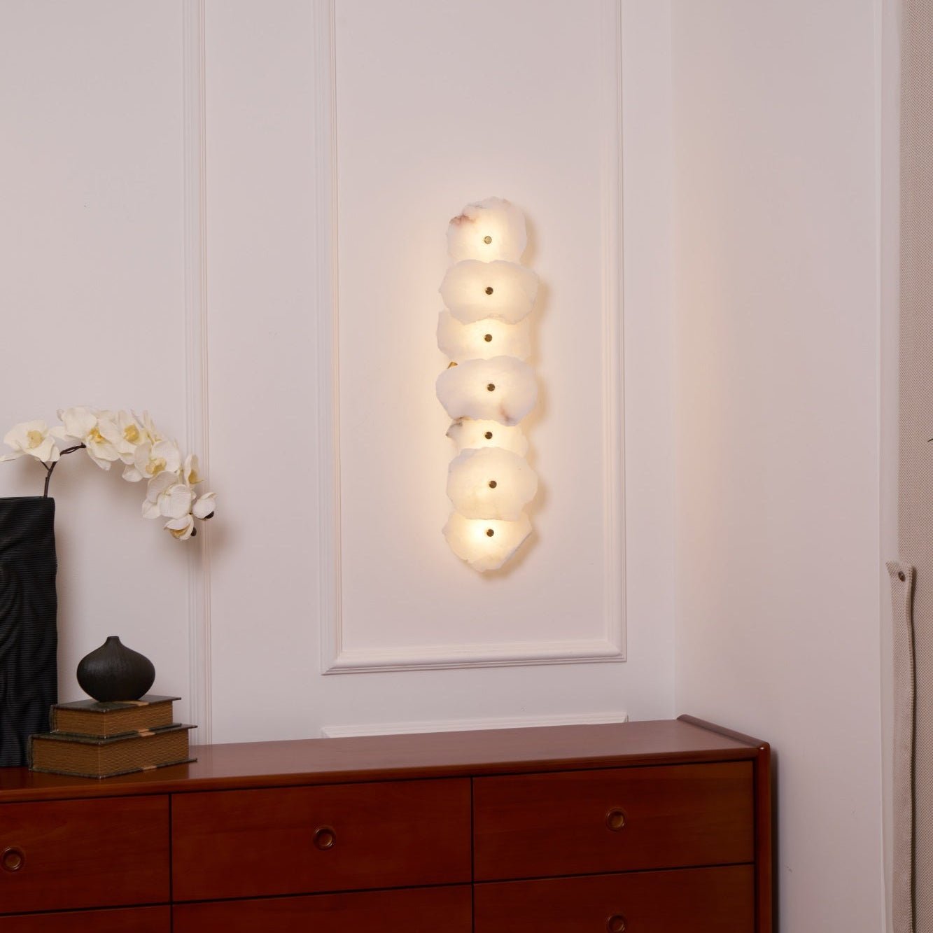 Wren Alabaster Flower Wall Sconce