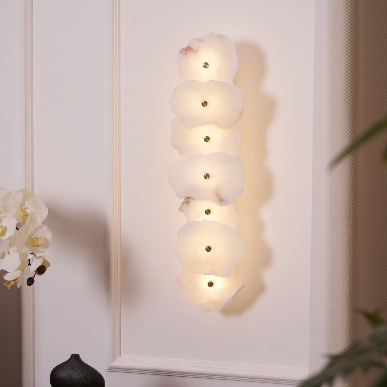 Wren Alabaster Flower Wall Sconce