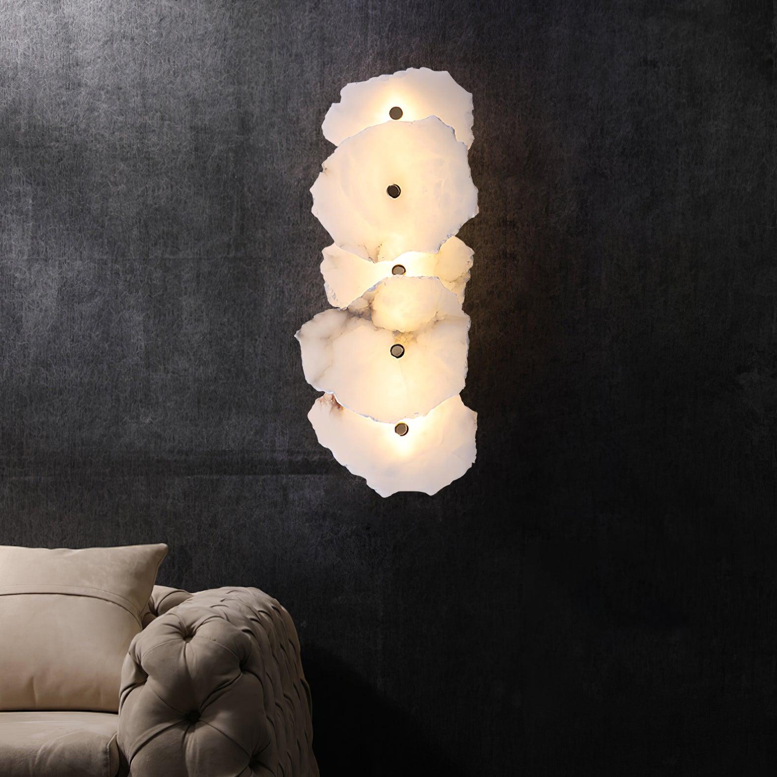 Wren Alabaster Flower Wall Sconce