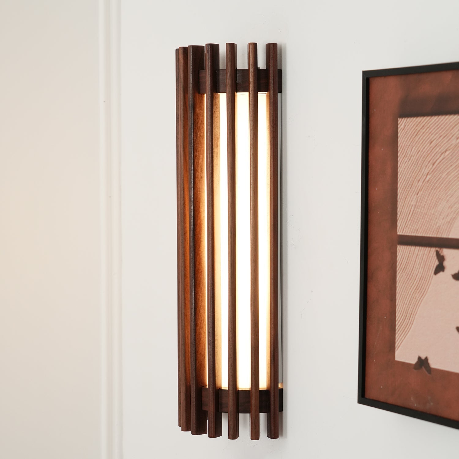 Wren Nordic Wood Wall Acrylic Sconce
