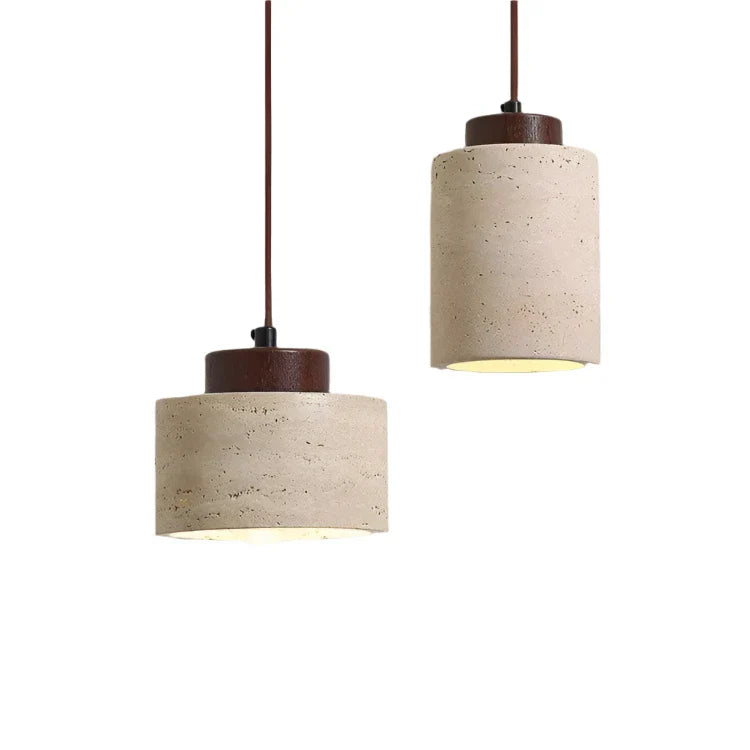 Aurora Travertine Stone Pendant Light