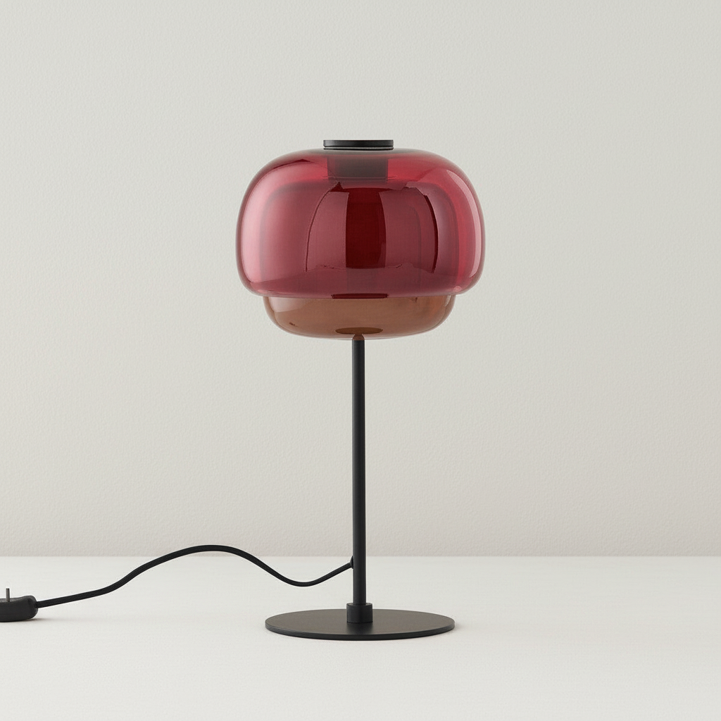 Halo Double Dome Glass Table Lamp
