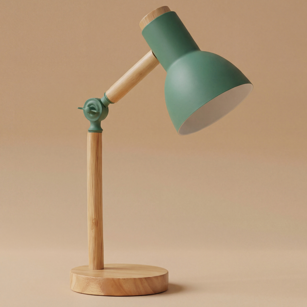 Nordic Adjustable Wood Desk Lamp - Matte Finish