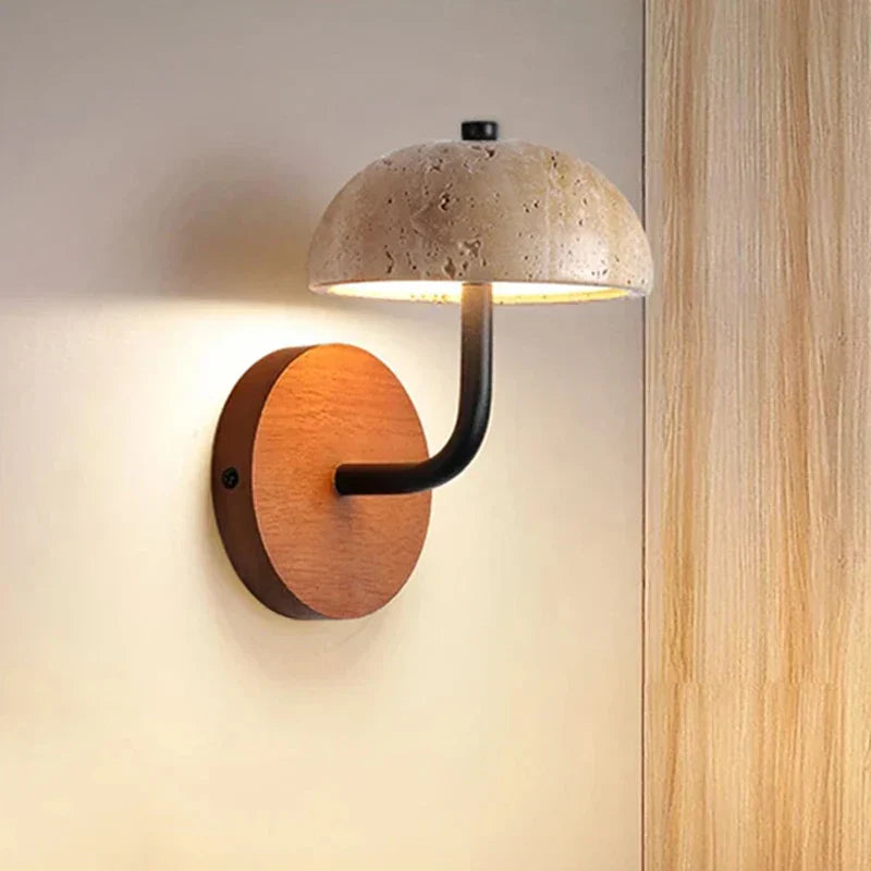 Wren Carved Stone Wall Light