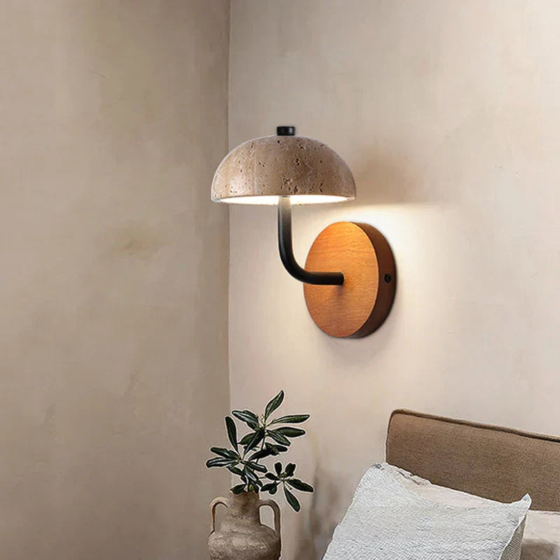 Wren Carved Stone Wall Light