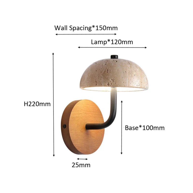 Wren Carved Stone Wall Light